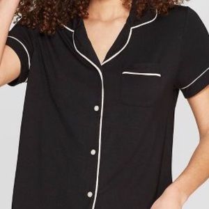 Matching black and pink pajama set